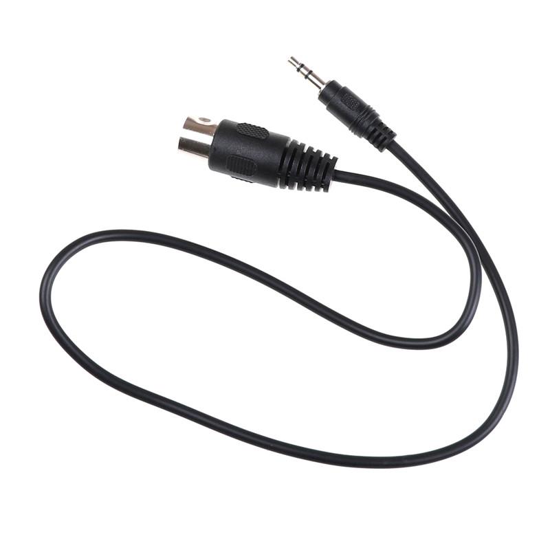 1X Din 5 Pin Din Midi Male Plug To 3.5Mm Male Stereo Jack Audio Cable 50Cm 0.5M
