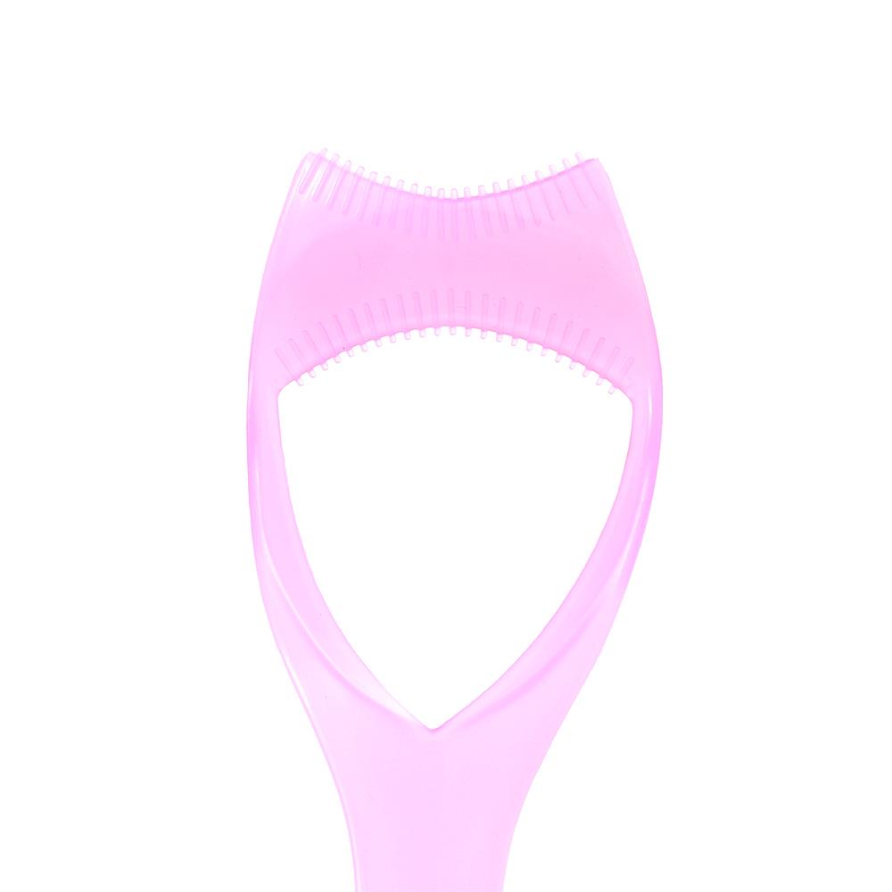 Protect Eyes Color Random Applicator Tool Make Up Brush 3-In-1 Eyelash Comb Template Mascara Shield