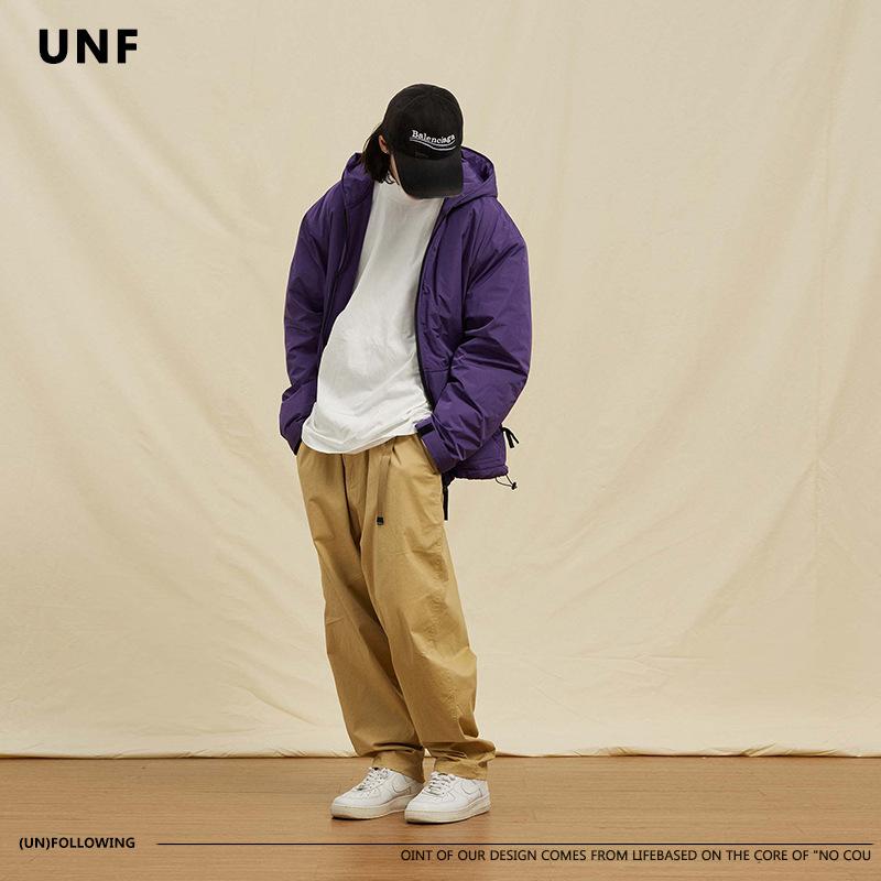 Свободная повседневная и утолщенная однотонная хлопковая куртка нейтрального цвета с хлопковой курткой для утепления, модный брендовый осенне-зимний новый стиль