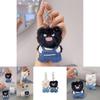 Plush Angry Cat Keychain With Denim Overalls For Anime Collectors And Gift Givers