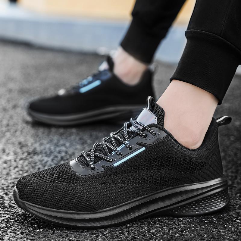 2024 Men's Fashion Mesh Thick Sole Non Slip Lacing Running Sneakers Summer Casual Shoes Sports Shoes Men Free Shipping