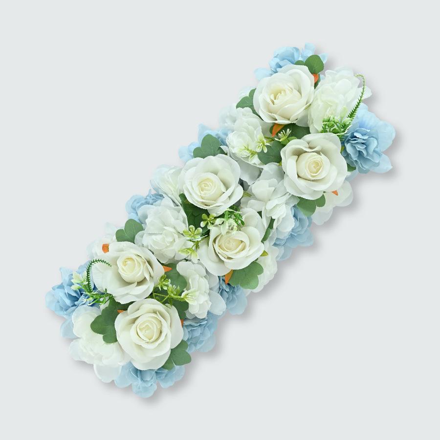 Artificial Rose Garland with Long Row Design Customizable Minimalist Arrangement for Wedding Decorations