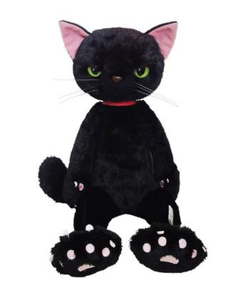 Мягкая игрушка-царапка (L) Кот, 38 см в высоту, Черный