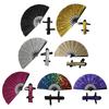 Yousheng Rave Folding Hand Fan Glitter Holographic Handheld Fan Rave Party Dancing Clap Fan for Festival Club Performance