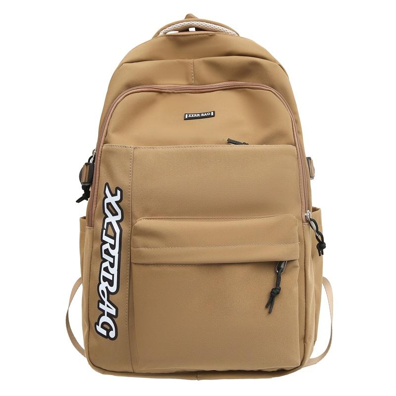 Male Large Capacity Backpack Letter Female Junior Senior High School Student Schoolbag Outdoor Travel Bag