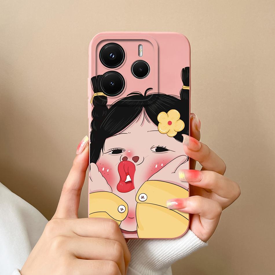 Чехол для Redmi Note 14 Pro Plus Мультяшный Высококачественный Чехол для Телефона Для Xiaomi Redmi Note14 Pro+ Мягкий Жидкий Силикон Задние Крышки
