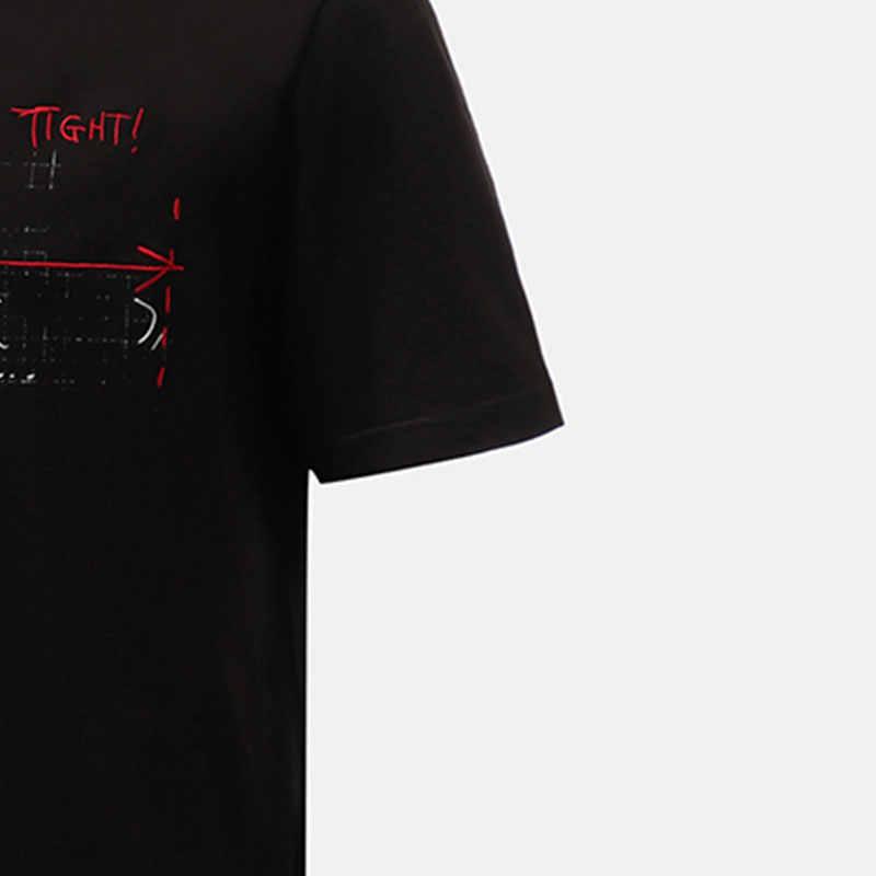 Puma X Michael Lau с мультяшным принтом в американском стиле ретро, ​​повседневная спортивная футболка с коротким рукавом и круглым вырезом, мужские топы с заниженными плечами, черные 531320-01