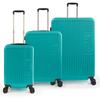 Набор чемоданов из 3-х предметов из АБС-пластика бирюзового цвета 16460