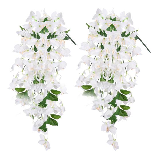 2 шт. Подвесная искусственная бугенвиллия великолепная Устойчивая к УФ-лучам Реалистичный искусственный цветок Свадебная вечеринка В помещении