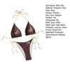 2Pcs/Set Women Bikini Set Adjustable Halter Strap Bikini Bra Bow Tie Swimming Briefs Set Summer Vacation Party Swimwear