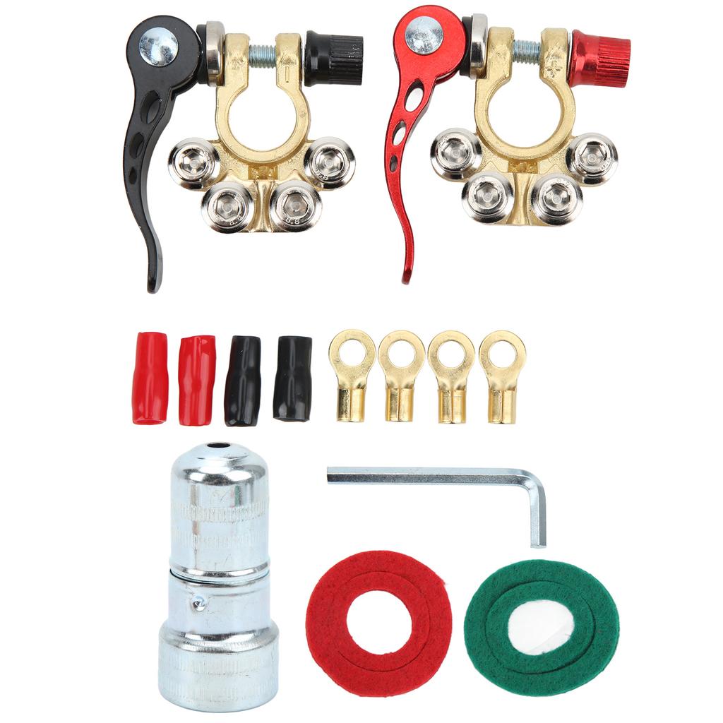 2PCS Battery Terminal Connector Quick Release for SAE JIS A Type Post for Vans Cars Trucks