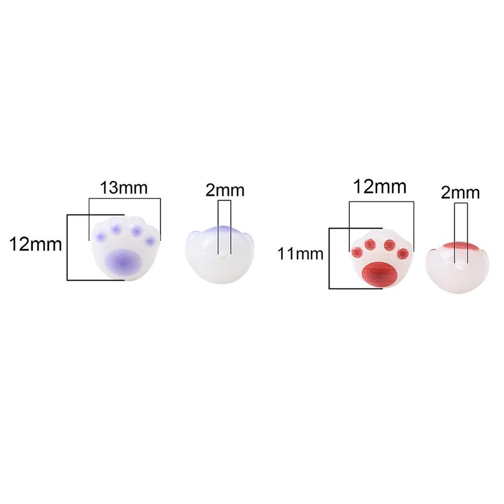 10 шт./пакет акриловые бусины в виде кошачьей лапы для изготовления ювелирных изделий DIY браслет серьги очарование украшения