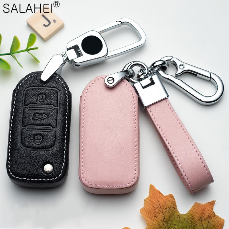 YCGG5 Car Key Case For VW Volkswagen Polo Golf 4 5 6 7 T5 Passat B6 B5 B8 Magotan For Skoda Octavia A5 A7 Kodiaq Seat Leon Ibiza Ateca