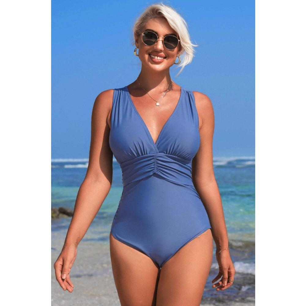 CHARMLEAKS Цельный купальник женский купальный костюм с V-образным вырезом сексуальный монокини купальники S-XL