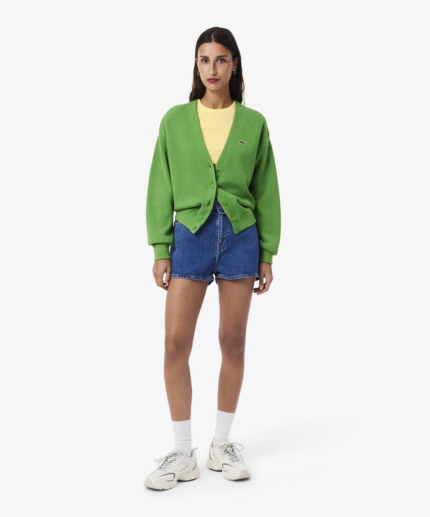 LACOSTE Женская облегающая футболка с коротким рукавом в рубчик Tf5538-56G 107