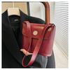 Stylish New Texture Handheld Shoulder Bag 2024 French Bag Women's Trendy Bucket Crossbody Bag