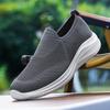 Мужские летние повседневные слипоны из Flyknit - Большой размер, легкая и мягкая подошва для ходьбы