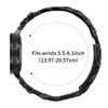Металлический ремешок с гальваническим покрытием и коннектором для Samsung Galaxy Watch7 44мм/40мм, 7-звенный, с декором из страз-бабочек