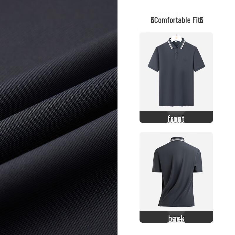 MONTAGUT Men's Summer Short-Sleeve Quick-Dry Anti-Wrinkle Polo Shirt