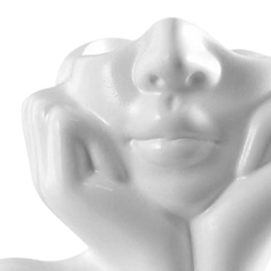 Abstract Face Shape Flower Pot Colorful Decorative Vase Ornament Hand-Painted Design Plant Pot Indoor Home Decor