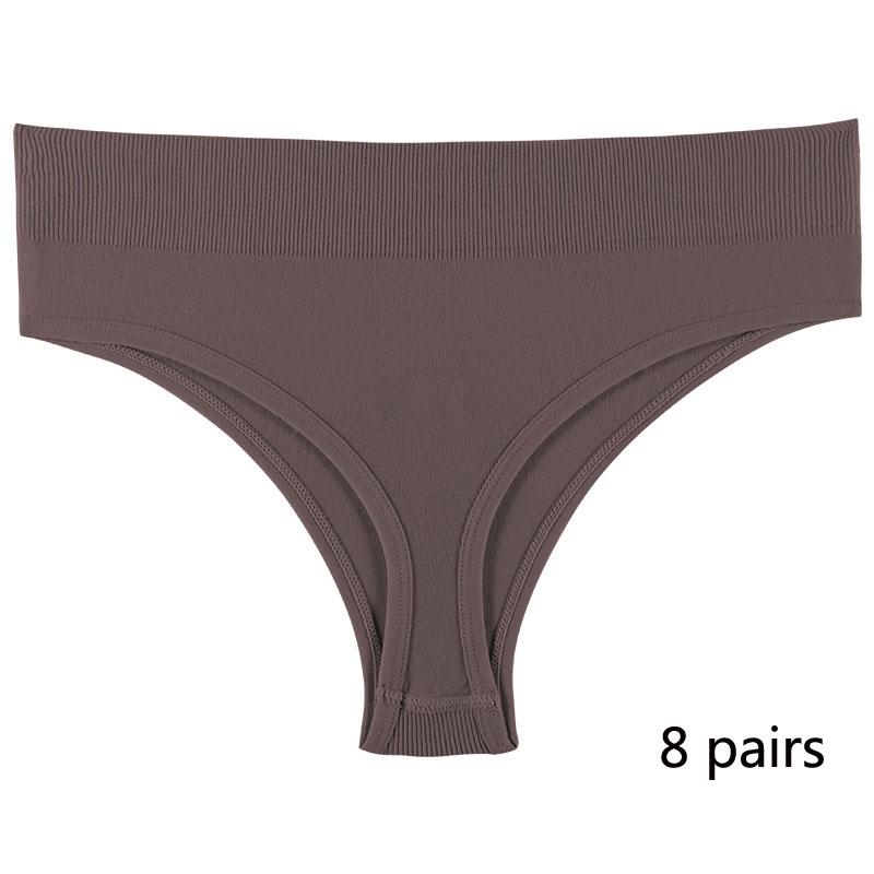 Спортивное нижнее белье для девочек, бесшовные сексуальные невидимые трусики со средней талией для девочек, однотонные удобные спортивные трусики с надписью «T» для женщин