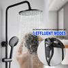 Латунный Душевой Набор Многофункциональный Термостатический Душ Матовые Смесители для Ванной Комнаты Смеситель для Ванны Душевая Система Черный