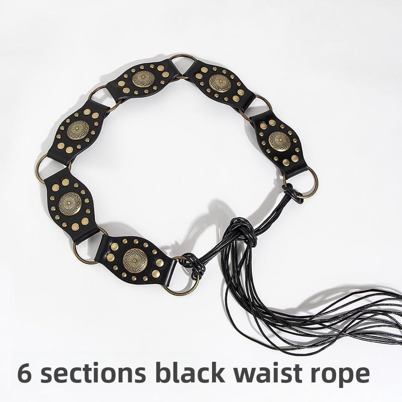 Artistic Vintage Faux Leather Belt With Irregular Design And Metal Buckle For Womens Casual Wear