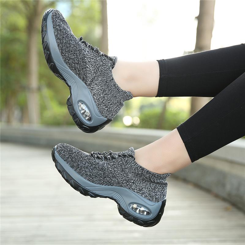 Trendy Sports Shoes 2024 New Thick Sole Height Increasing Versatile Casual Mesh Breathable Vulcanized Shoes Zapatos De Mujer