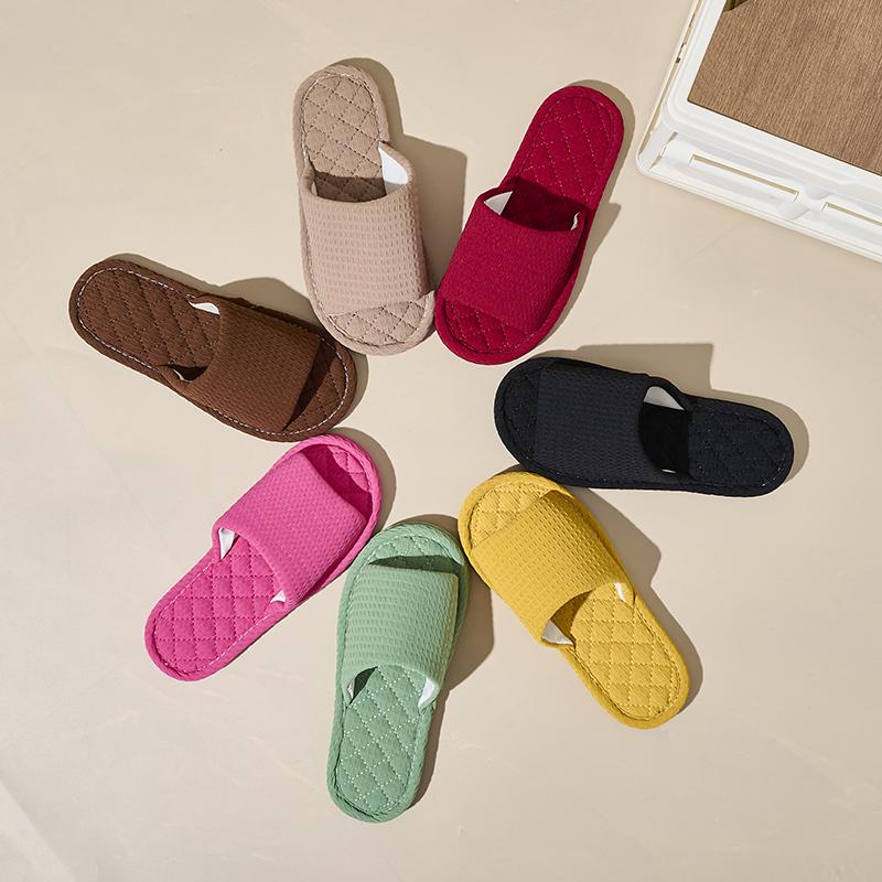 Модная домашняя обувь Тапочки женские хлопчатобумажные домашние тапочки