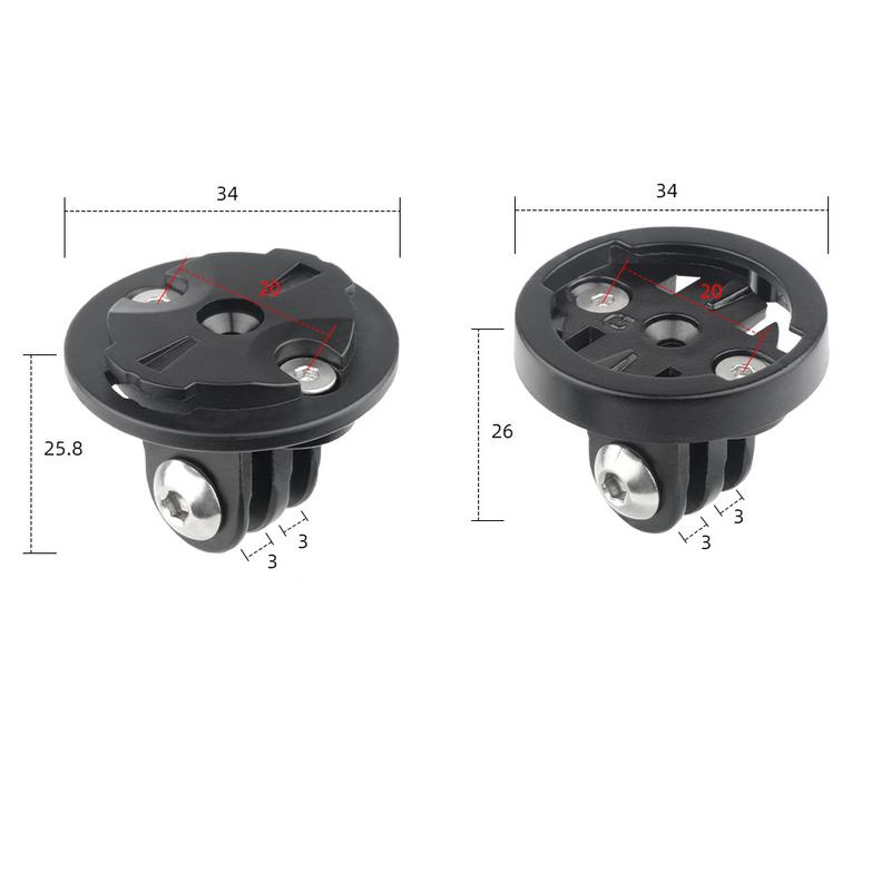 Garmin to GoPro Adapter, Compatible with Garmin Male/Female Mount, Bike Camera/Light Bracket Base