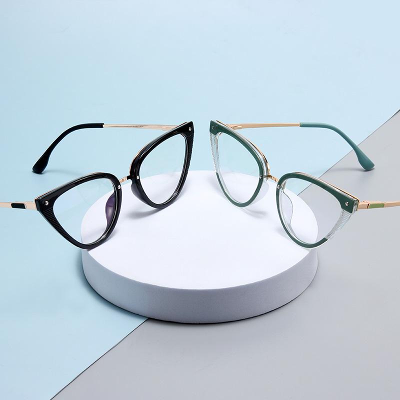 Зеленая оправа, анти-синий свет, кошачий глаз, очки по рецепту с цилиндром, Tr90, близорукие очки для женщин, от 0 до 0,5, 0,75 до -6