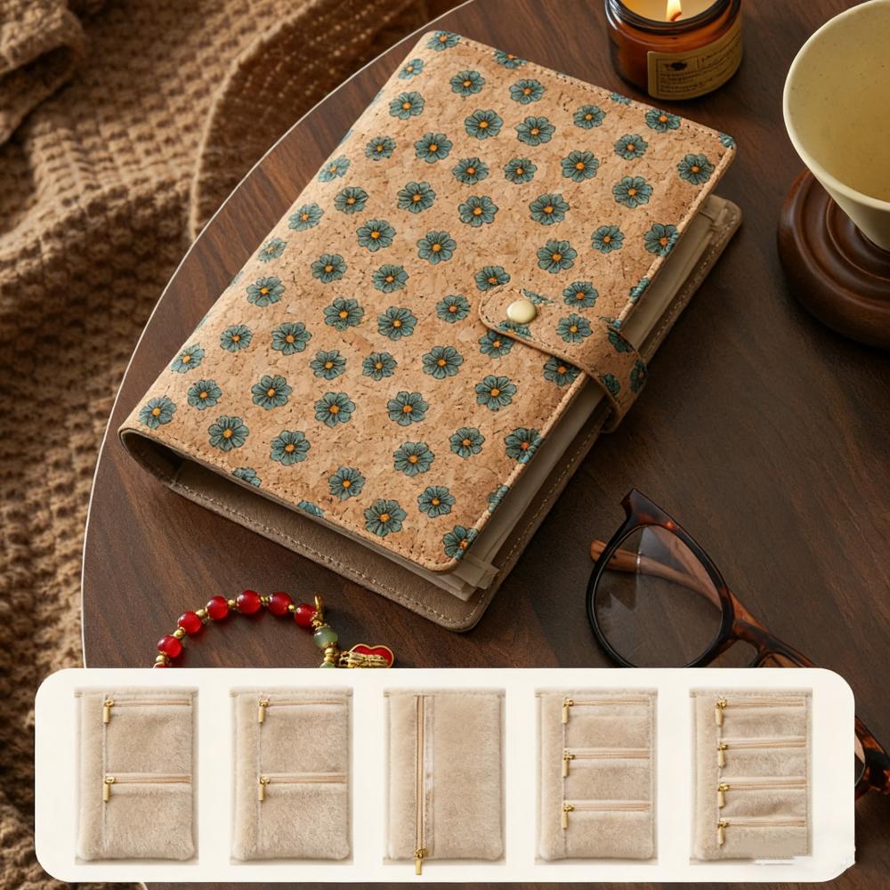 Zipper Pockets Binder Pu Leather Travel Jewelry Bag Pu Leather Storage Clear Pockets Jewelry Storage Booklet For Travel Jewelry