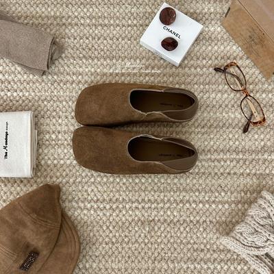 THEMANDAGO манго большой фрукт корейский ретро квадратный носок повседневные универсальные туфли-дуду на одном педале