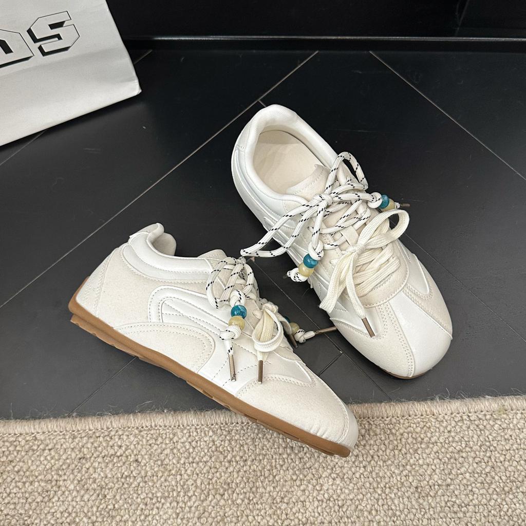 [Fanfna] Универсальные немецкие тренировочные кроссовки для женщин, новинка осени 2025, с бусинами, нишевый дизайн, повседневные кроссовки в стиле Форреста Гампа