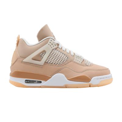 Женские кроссовки Jordan 4 Retro Shimmer (Женский) Мерцающий/Бронзовый Затмение-Оранжевый Кварц-Металлический Серебристый