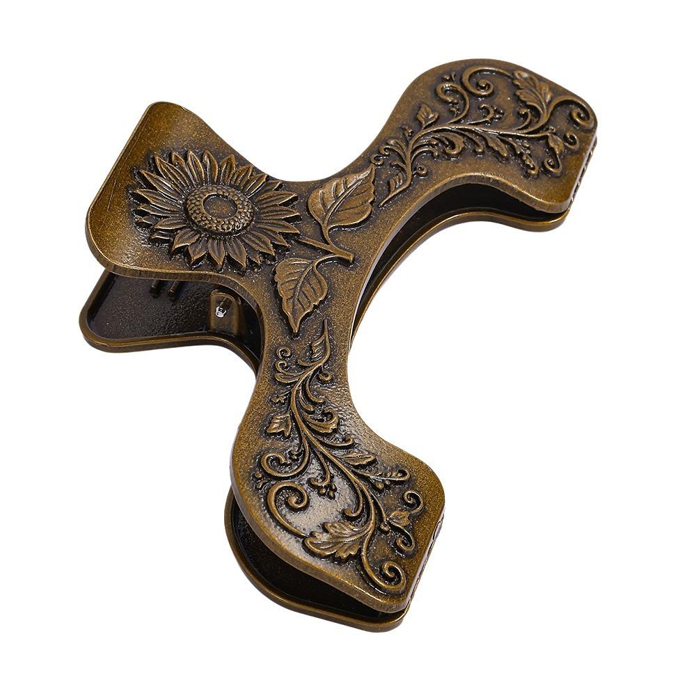 Vintage Carved Metal Book Clips Exquisite Embossed Piano Sheet Music Folder Journal Enthusiasts