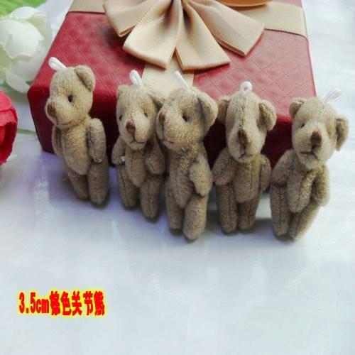 1 шт. 4 см шарнирный медведь мягкая плюшевая игрушка кукла медведь плюшевая игрушка одежда волосы декор плюшевая кукла аксессуары игрушка