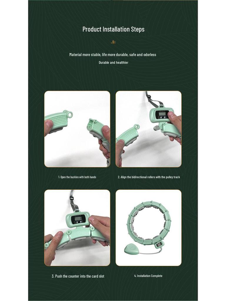 Женский умный магнитный хула-хуп - Разборный, Утолщенный, Бережный к талии для уменьшения живота и похудения