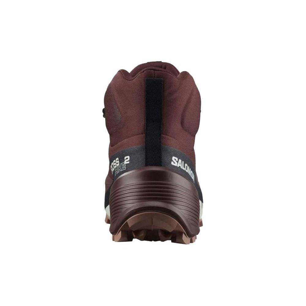 SALOMON Cross Hike 2 Round Toe Comfortable Shock Absorbing Non-Slip Mid-Top Outdoor Functional Shoes Women Shoes Brown 470608