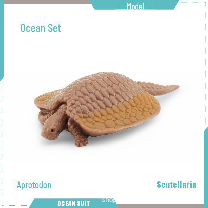 Набор моделей морских животных: Акула, черепаха, дельфин, кит, пингвин, краб и существа морского дна