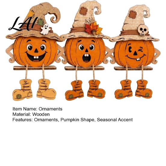 Unique Housewarming Gifts for Fall 3PCS Distressed Wooden Pumpkin Ornaments Witch Hats And Ghost Patches Retro Gothic Mantel Decor Decor Halloween