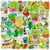50 Small Fresh Cactus Stickers Ins Wind Plant Notebook Scooter Water Cup Stickers Hand Account Stickers