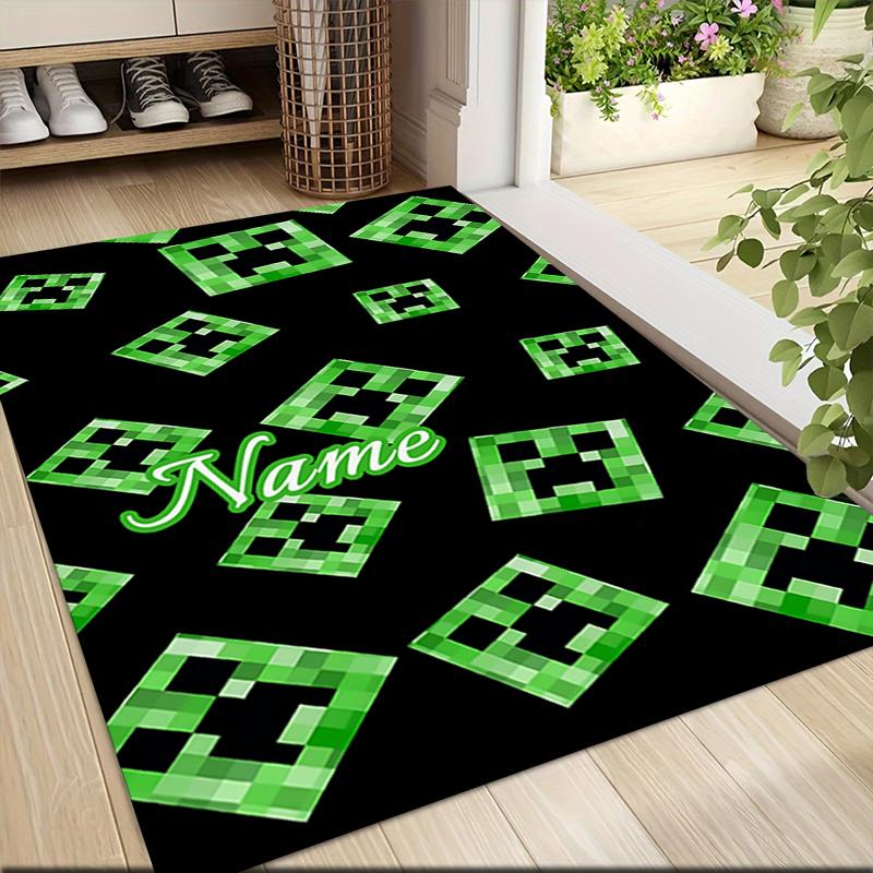 Custom Name Minecraft Adventure Quest Carpet Rug Customizable Soft Washable Anti-Slip Home Living Room Sofa Mats Personalized Rug. 0909408