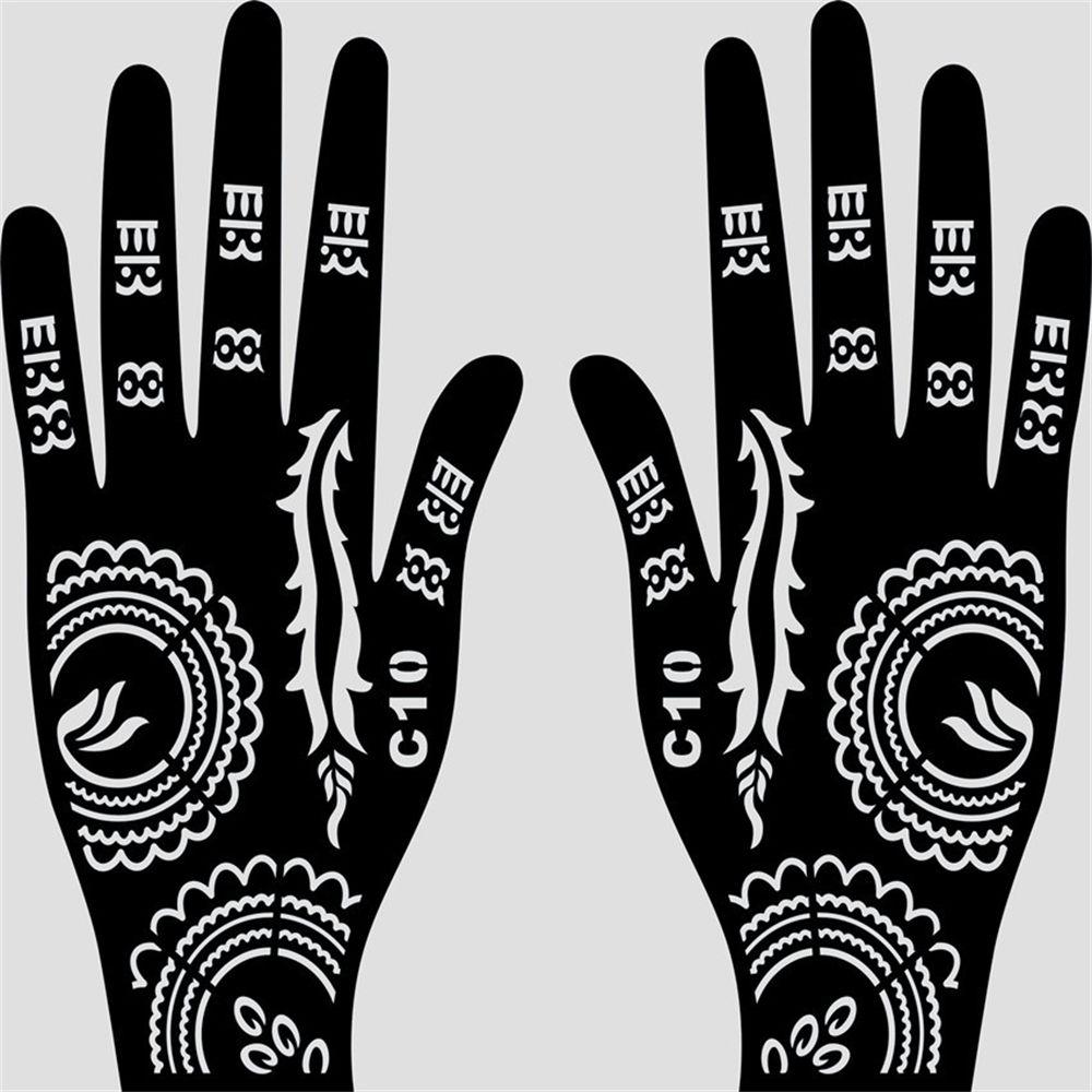 Painting Hollow Drawing Airbrush Body Art Template Temporary Decal Tattoo Stencils India Henna Kit