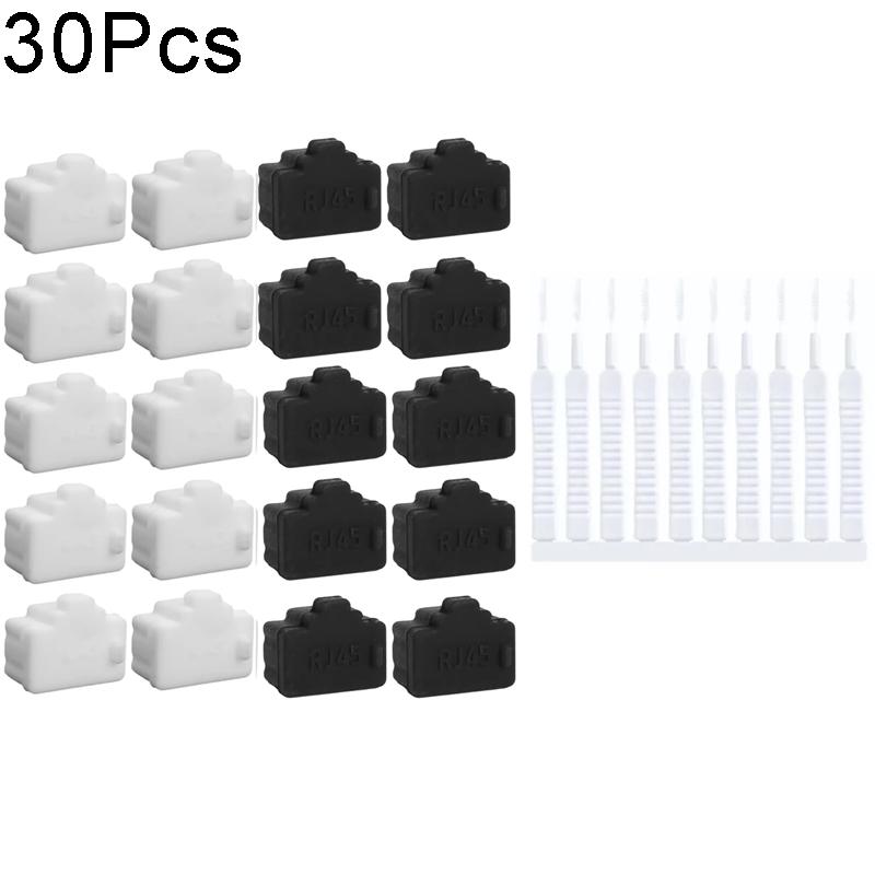 RJ45 Anti Dust Cover Cap Protector Plug Silicone Stopper for Computer Router Switch Female Port RJ45 Dustplugs Ethernet Hub Port2