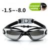 Anti Fog Professional Swimming Goggles Swimming Glasses Myopia with Earplugs Nose Clip Electroplate Waterproof Silicone Swim