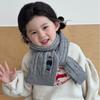 Thicken Children's Knitted Scarf Solid Color Infant Neckwarmers Baby Bolo Tie Scarf  Kids