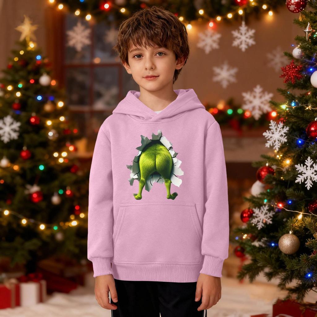 Рождественский свитшот для мальчиков и девочек, уродливая рождественская футболка, свитшот с круглым вырезом, для малышей, с длинным рукавом, пуловер, наряд, топы