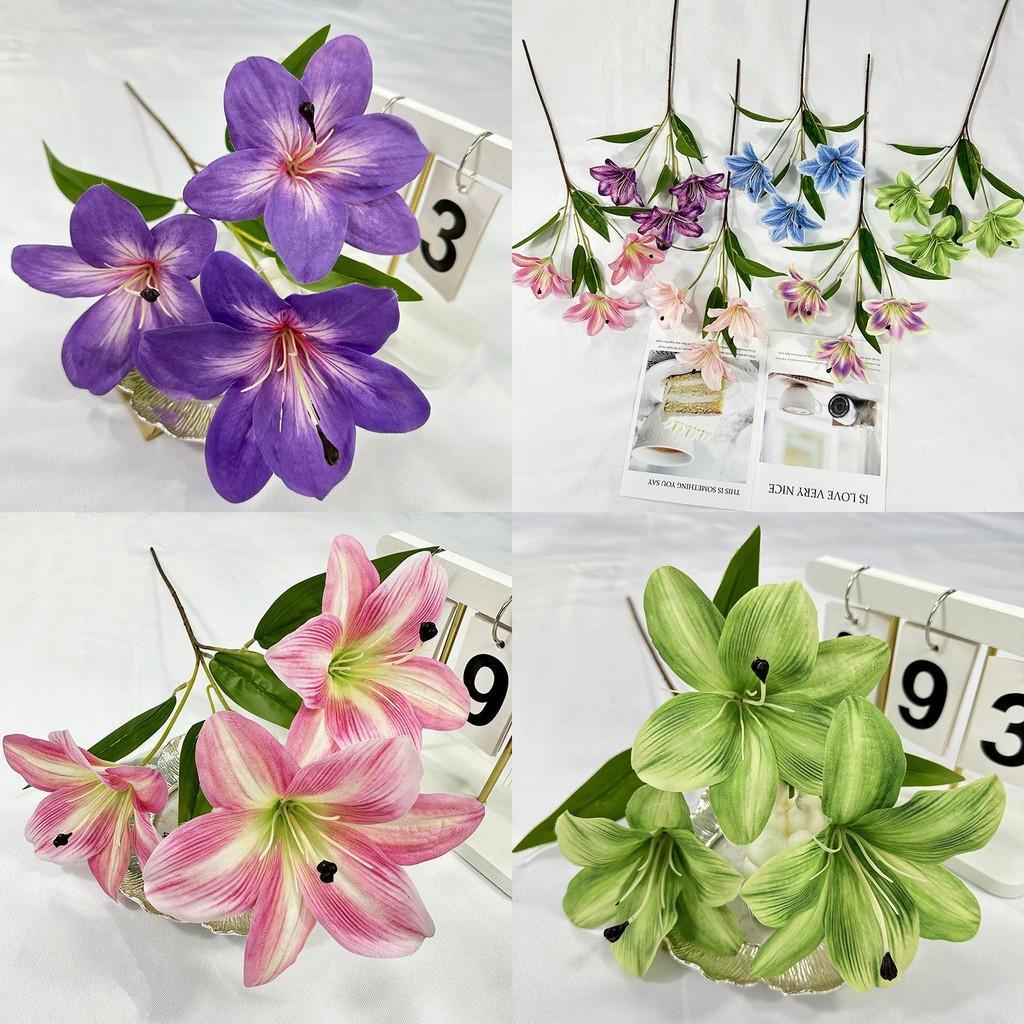 Silk Lily Flowers For Home Decoration Wedding Party Gift Photography Prop Party Supplies