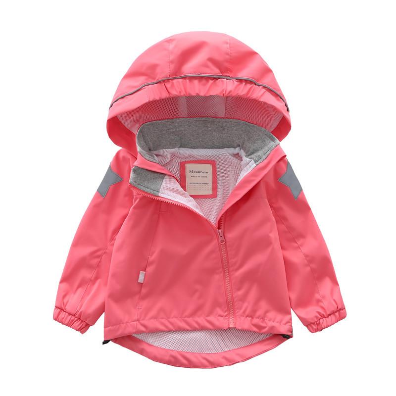Весенне-осенняя модная куртка Meanbear с капюшоном и длинными рукавами для мальчиков и девочек